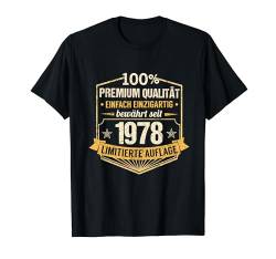 46. Geburtstag Mann Frau 46 Jahre 1978 Deko Lustig Geschenk T-Shirt von Geburtstagsgeschenk Damen Herren 1978 Geschenkidee