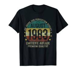 40. Geburtstag Mann Geschenk 40 Jahre Lustig August 1983 T-Shirt von Geburtstagsgeschenk Damen Herren 1983 Geschenkidee