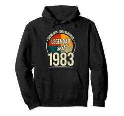 Jahrgang 1983 Geburtstag Legendär seit Spruch Lustig Pullover Hoodie von Geburtstagsgeschenk Damen Herren 1983 Geschenkidee