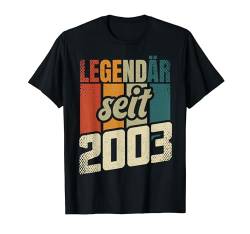 21. Geburtstag Mann Frau 21 Jahre 2003 Deko Lustig Geschenk T-Shirt von Geburtstagsgeschenk Damen Herren 2003 Geschenkidee
