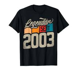21. Geburtstag Mann Frau 21 Jahre 2003 Deko Lustig Geschenk T-Shirt von Geburtstagsgeschenk Damen Herren 2003 Geschenkidee