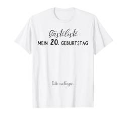 20. Geburtstag Mann Frau 20 Jahre 2004 Deko Lustig Geschenk T-Shirt von Geburtstagsgeschenk Damen Herren 2004 Geschenkidee