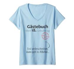 18. Geburtstag Junge Mädchen 18 Jahre 2006 Lustig Geschenk T-Shirt mit V-Ausschnitt von Geburtstagsgeschenk Damen Herren 2006 Geschenkidee