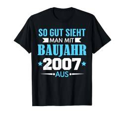 17. Geburtstag Junge Mädchen 17 Jahre 2007 Lustig Geschenk T-Shirt von Geburtstagsgeschenk Damen Herren 2007 Geschenkidee