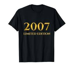 17. Geburtstag Junge Mädchen 17 Jahre 2007 Lustig Geschenk T-Shirt von Geburtstagsgeschenk Damen Herren 2007 Geschenkidee