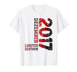 7 Geburtstag Jungen Mädchen Limited Edition Dezember 2017 T-Shirt von Geburtstagsgeschenk Frauen Männer Geburtstagsdeko