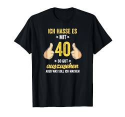 40 Geburtstag Geschenke Für Männer Frauen Geburtstagsdeko T-Shirt von Geburtstagsgeschenk Und Geschenkideen Deko Shop