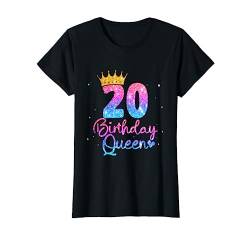 20 Geburtstag Frauen - Birthday Queen 20 T-Shirt von Geburtstagsgeschenk für Frauen