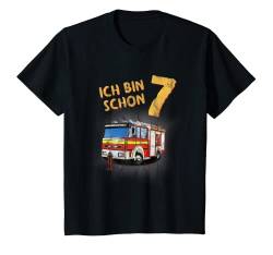 Kinder Ich bin 7 Jahre alt Geburtstag 7 Jahre Junge Feuerwehr T-Shirt von Geburtstagsgeschenk für Kinder Geburtstag Outfit