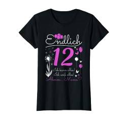 Endlich 12 Jahre Ich Kann Alles 12. Geburtstag Pusteblume T-Shirt von Geburtstagsgeschenke Für Frauen Mädchen Freundin