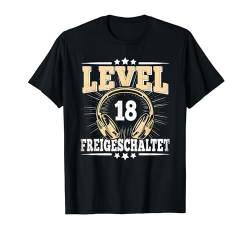 Level 18 Freigeschaltet 18. Geburtstag 18 Jahre Gamer T-Shirt von Geburtstagsidee Damen Herren Mädchen Jungen Kinder