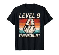 Level 9 Freigeschaltet 9. Geburtstag 9 Jahre Retro Gamer T-Shirt von Geburtstagsidee Damen Herren Mädchen Jungen Kinder