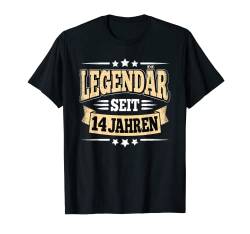 Seit 14 Jahren Legendär 14. Geburtstag Vintage 14 Jahre T-Shirt von Geburtstagsidee Frauen Männer Mädchen Jungs Kinder