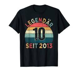10. Geburtstag Legendary Since 2013 Vintage 10 Jahre alt T-Shirt von Geburtstagsparty Vintage Style Retro