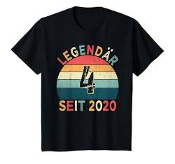 Kinder 4. Geburtstag Legendär Seit 2020 Jahrgang 4 Jahre alt T-Shirt von Geburtstagsparty Vintage Style Retro