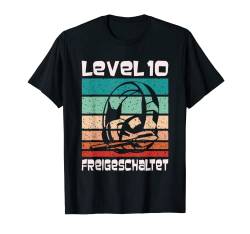 Vintage Retro Level 10 Jahre freigeschaltet Geburtstag Gamer T-Shirt von Geburtstagsshirt Geschenk Shop Erwachsene & Kinder
