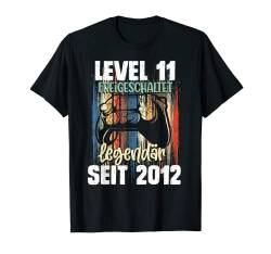 LEVEL 11 Jahre Geburtstagsshirt Junge Gamer Seit 2012 T-Shirt von Geburtstagsshirt Junge Gamer LECNAL