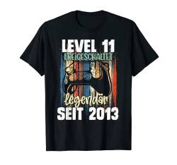 LEVEL 11 Jahre Geburtstagsshirt Junge Gamer Seit 2013 T-Shirt von Geburtstagsshirt Junge Gamer LECNAL