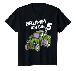 Kinder Trecker Shirt Kinder Geburtstagsshirt 5. Jahre Junge Traktor T-Shirt von Geburtstagsshirts für Jungen & Mädchen