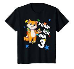 Kinder Geburtstagsshirt 3. Jahre Mädchen Junge Katzen Shirt Kinder T-Shirt von Geburtstagsshirts für Kinder Geburtstag Geschenk