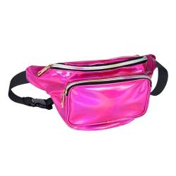 Geestock Bauchtasche Mädchen Holografische Bum Bag, Bauchtasche Wasserdicht Mode Hüfttaschen für Frauen Verstellbare Fanny Pack, zum Wandern Das Einkaufen Ferien Schwimmen Läuft Party Festival Rave von Geestock