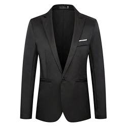 Gefomuofe Herren Anzugjacken Slim Fit Sportlich Anzugjacke 1 Knöpfe Einfarbig Freizeit Sportsakko für Hochzeit Business Blazer Modern Freizeit Sakkos Anzugjacke Sommersakko von Gefomuofe