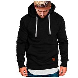 Gefomuofe Herren Kapuzenpullover Zipper Hoodie Herren Kapuzenjacke Sweatjacke mit Reißverschluss Kordelzug Casual Sport Jacke Herbst Winter Sweatshirt von Gefomuofe