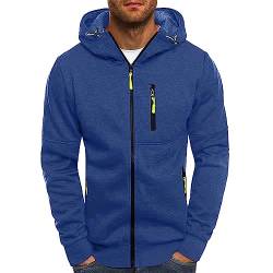 Gefomuofe Herren Kapuzenpullover Zipper Hoodie Herren Kapuzenjacke Sweatjacke mit Reißverschluss Kordelzug Casual Sport Jacke Herbst Winter Sweatshirt von Gefomuofe