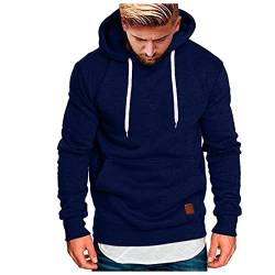 Gefomuofe Herren Kapuzenpullover Zipper Hoodie Herren Kapuzenjacke Sweatjacke mit Reißverschluss Kordelzug Casual Sport Jacke Herbst Winter Sweatshirt von Gefomuofe