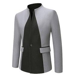 Gefomuofe Herren Tweed Sakko Blazer Herren Sakko Sportlich Herren Anzug Blau Herren Anzug Sakko Herren Tweed für Party,Business von Gefomuofe