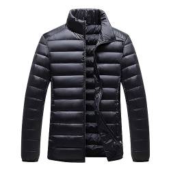 Gefomuofe Herren Übergangsjacke Steppjacke Warme Verdickte Winterjacke Stepp Jacke Steppjacke Kapuzen Isolierter Daunenjacken Winterjacke Übergangsjacke mit Kapuze Reißverschluss Street Style von Gefomuofe