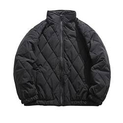 Gefomuofe Winterjacke Herren Steppjacke Winter Jacke warm gefüttert Parka Steppjacke üBergrößEn Übergangsjacke Winterjacke Unten Jacken Mit Kapuze Reißverschluss Metall Herren Lang Outdoor Jacken von Gefomuofe