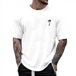 Herren Oversized Tshirt Rundhals Kurzarm Vintage Drucken Streetwear Sport Casual Lang Tops Lose Sommer Oberteile Mode T-Shirt mit Los Angeles Grafik Kreativen Buchstaben von Gefomuofe