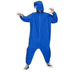 Onesie Jumpsuit Herren Pyjama Fasching Erwachsene Halloween Cosplay Trainingsanzug Slim Fit Strampler Hose Langarm Schlafanzug Erwachsene Unisex Nachtwäsche Erwachsene Karneval Einteiler Schlafanzug von Gefomuofe