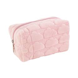 Kosmetiktasche Niedliche Cremige Wolke Große Kosmetiktasche Reise Kosmetiktasche Einfache Tragbare Große Kapazität Kulturbeutel Damen Niedliche Make-up Pinsel Aufbewahrungstasche, rose von Gehanico