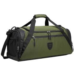 Sporttasche & Reisetasche für Damen und Herren mit Schuhfach & Nassfach Schwimmtasche Gym Bag Duffel Weekender Bag Handgepäck Tasche Travel Bag Sporttasche Reisetasche 44L (Grün) von Gehanico