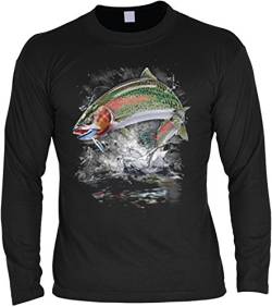 Angler Langarmshirt Regenbogenforelle Angel Shirt 4 Heroes Geburtstag Geschenk geil Bedruckt von Geile-Fun-T-Shirts