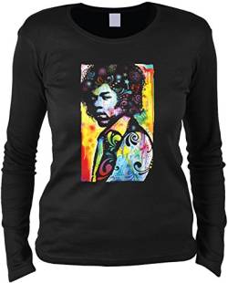 Damen Langarmshirt Neon Jimi Hendrix Shirt 4 Heroines Geburtstag Geschenk geil Bedruckt von Geile-Fun-T-Shirts