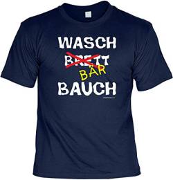 Fun T-Shirt Waschbärbauch Waschbrett-Bauch Bedruckt Geschenk-Set mit Spassvogel-Urkunde von Geile-Fun-T-Shirts