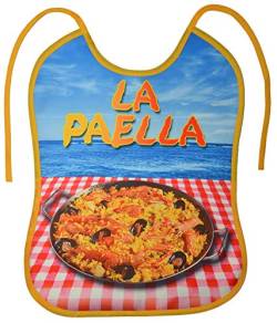 Geile-Fun-T-Shirts Erwachsenen Lätzchen - La Paella - Sabberlatz lustiges Männer Geschenk-Set mit Spassvogel-Urkunde von Geile-Fun-T-Shirts