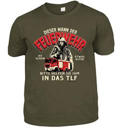 Herren Fun T-Shirt Khaki - Angler - Wenn der Fisch Ruft - lustige Fun Shirts 4 Heroes Geburtstagsgeschenk-Set für Männer Bedruckt mit Urkunde von Geile-Fun-T-Shirts