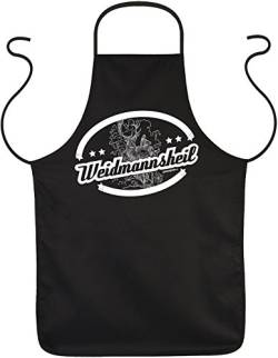Herren Grillschürze Schürze für Jäger - Weidmannsheil - Kochschürze schwarz Küchenschürze lustig Vatertag oder GeburtstagsGeschenk für Männer von Geile-Fun-T-Shirts