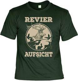 Jäger T-Shirt für Männer - Revier-Aufsicht - Herren Shirts grün originelle Jagd Geschenke für Meisterjäger Bedruckt von Geile-Fun-T-Shirts