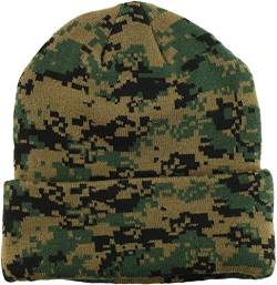 Gelante Unisex Winter Beanie Strickmütze mit Bündchen, Green Digital Camo, Einheitsgr��e von Gelante