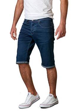 Gelverie Herren Shorts Slim Fit Bermuda Jeansshorts W31 Dark Blue Denim von Gelverie