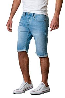 Gelverie Herren Shorts Slim Fit Bermuda Jeansshorts W34 Light Blue Denim von Gelverie