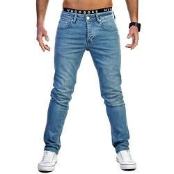 Gelverie Jeans Herren Slim Fit Jeanshose Stretch Designer Hose Denim I Light Blue Denim, W30 / L32 von Gelverie