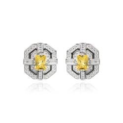 GemKing ER221202002A Fashion style square personality fashionable earrings high-end 925 silver earrings von GemKing