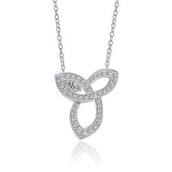 GemKing P0746 S925 silver necklace leaf shape clavicle chain fashionable and versatile with fairy style 40+5 von GemKing