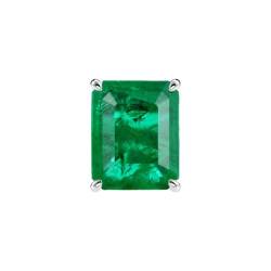 GemKing R0881 Sterling silver high carbon diamond ring 4 carat diamond emerald diamond ring von GemKing